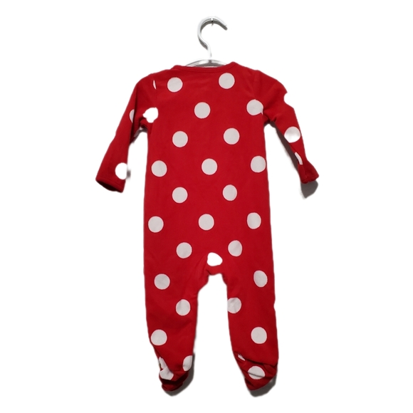 Just One You By Carter's Plush Baby Reindeer Footed Pjs Size 6 Months - Picture 3 of 11